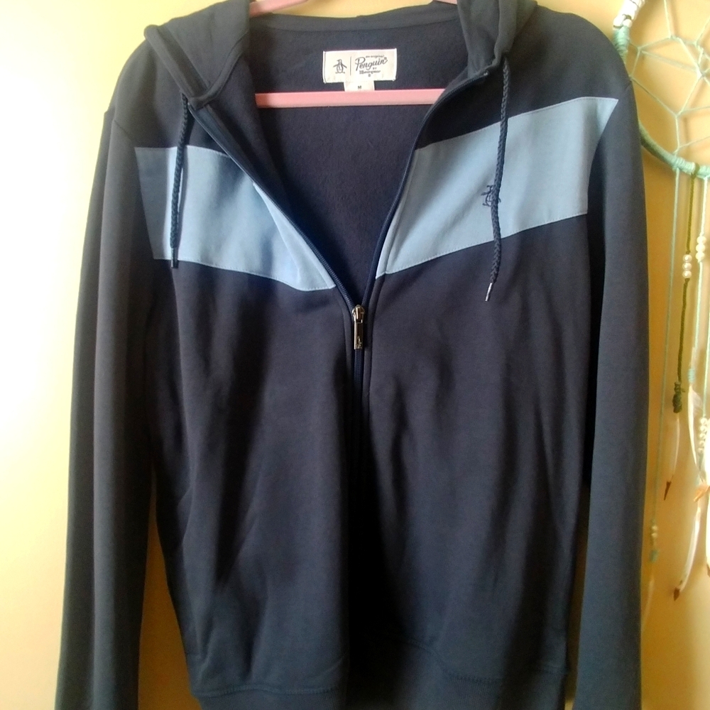 Mens Penguin zipper hoodie